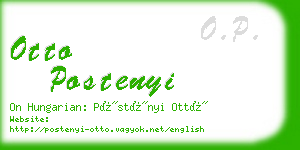 otto postenyi business card